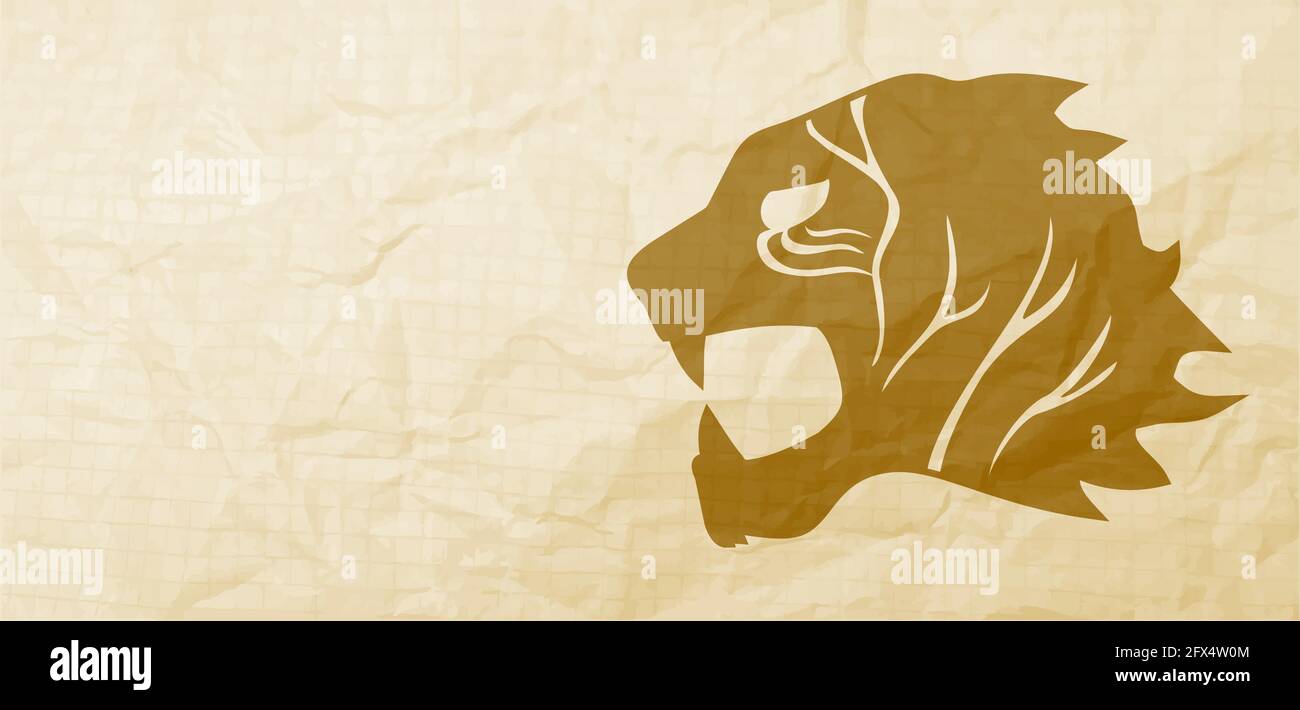 Lion d'or Illustration de Vecteur