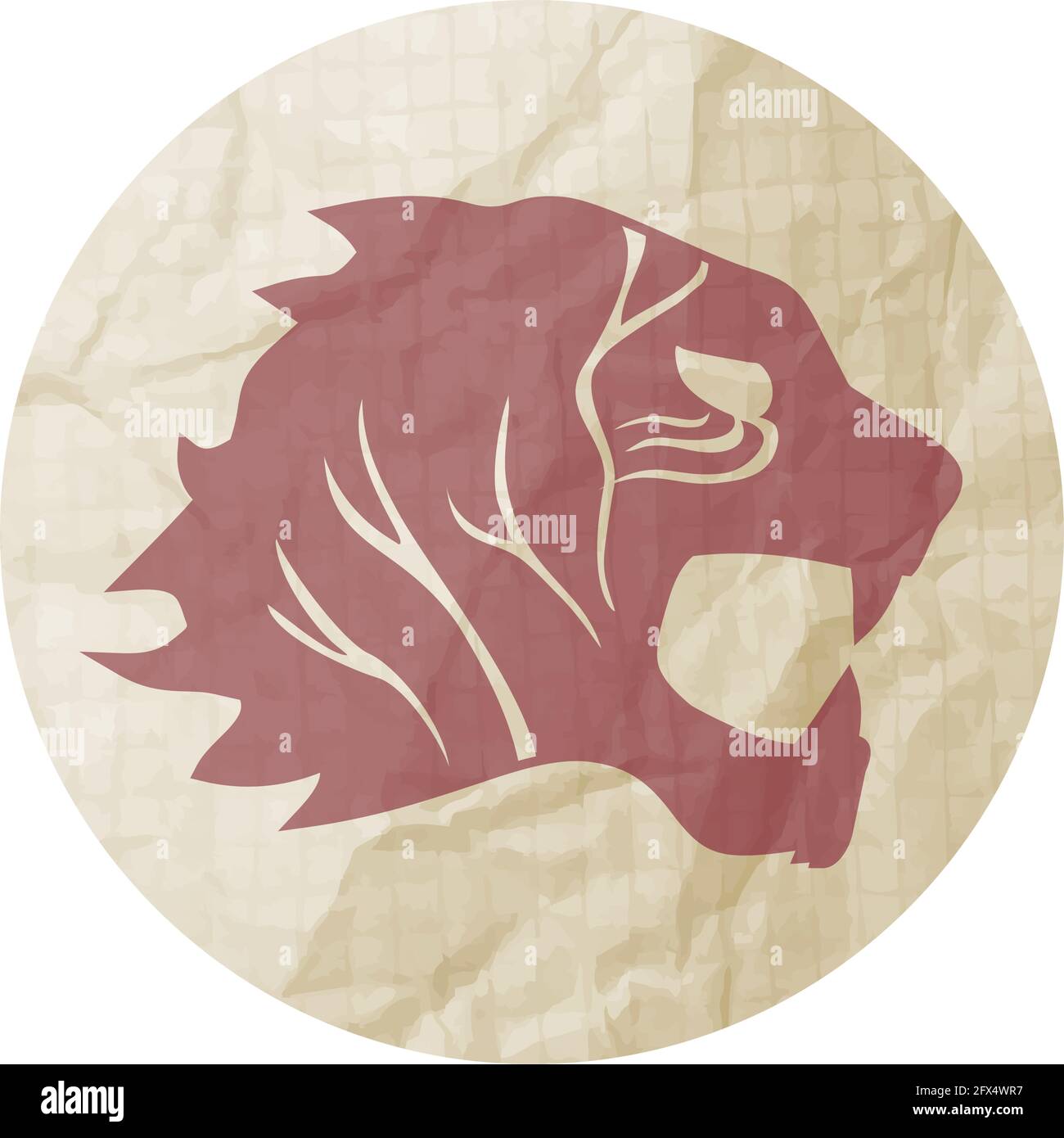 Autocollant tigre en papier Illustration de Vecteur