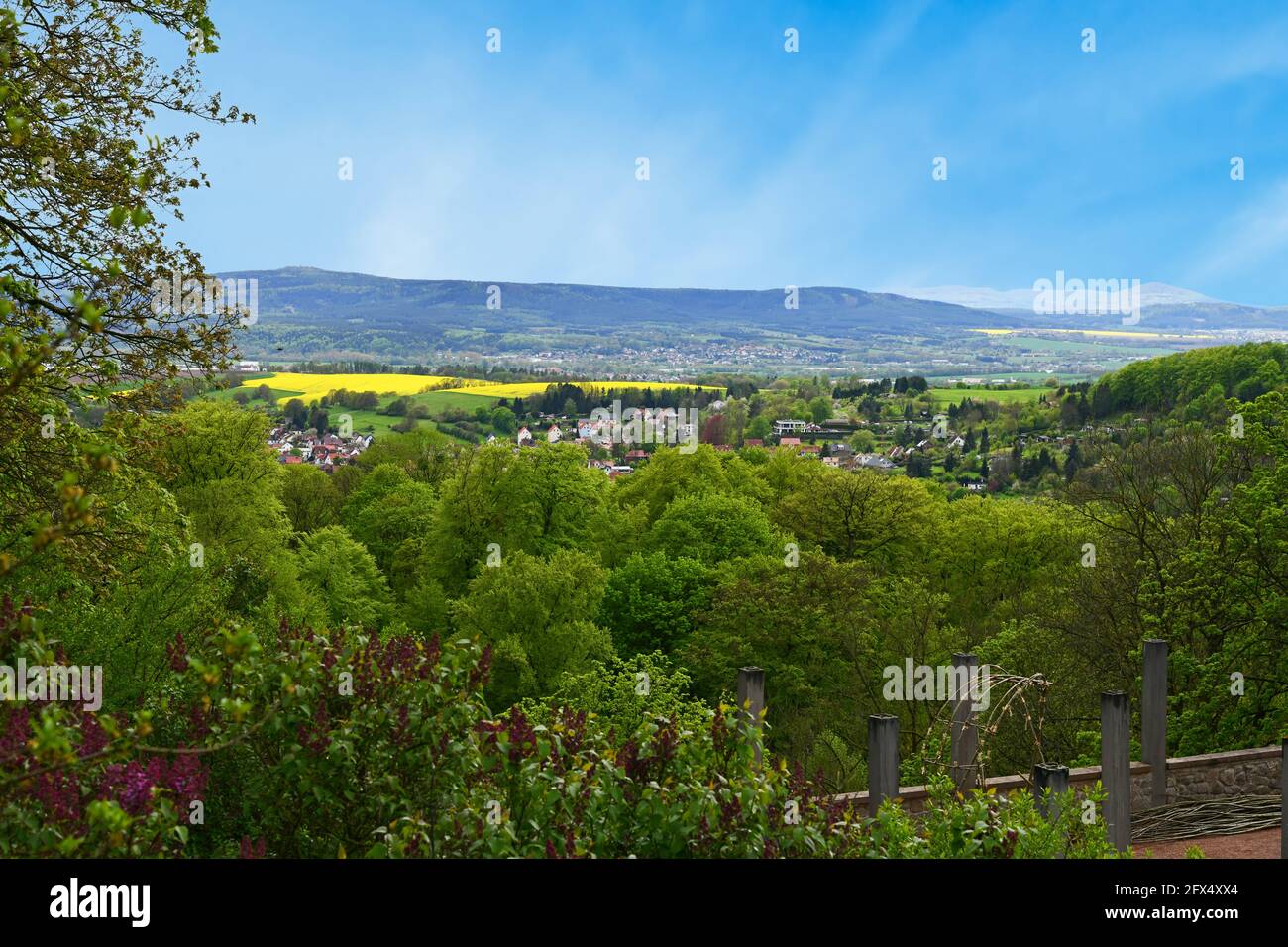 Vue sur la vallée de Werra Banque D'Images