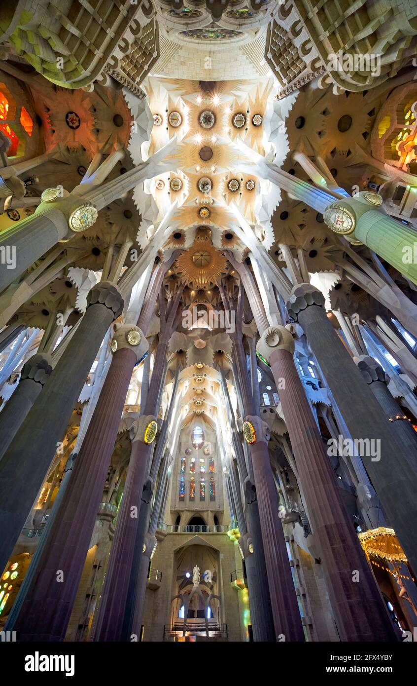 Barcelone. Catalogne. Espagne. Basílica de la Sagrada Família Banque D'Images