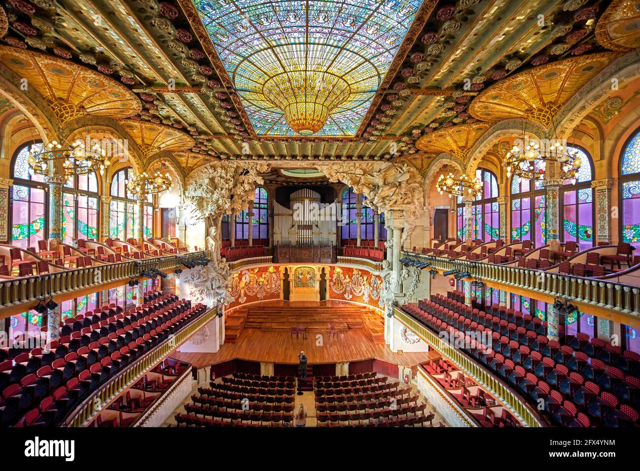 Barcelone. Catalogne. Espagne. Salle de concert Palau de la Musica catalana Banque D'Images