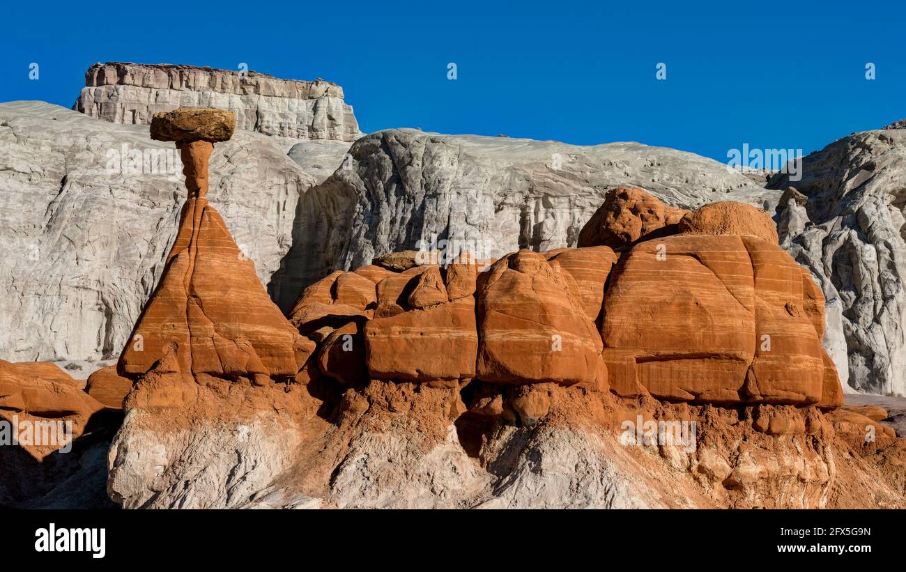 Toadstool Hoodoos, Kanab, Utah, États-Unis Banque D'Images