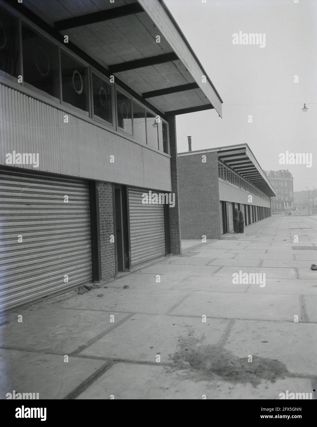 Bâtiments bodécentrum au Zeeburgerdijk, janvier 21 1957, BÂTIMENTS, pays-Bas, agence de presse du XXe siècle photo, news to remember, documentaire, photographie historique 1945-1990, histoires visuelles, L'histoire humaine du XXe siècle, immortaliser des moments dans le temps Banque D'Images