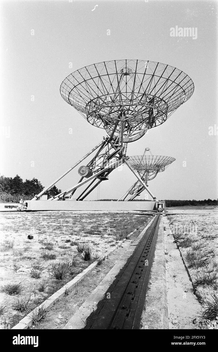 Plus grand radiotélescope de synthèse au monde à Westerbork, 18 juin 1970, télescopes, pays-Bas, agence de presse du xxe siècle photo, nouvelles à retenir, documentaire, photographie historique 1945-1990, histoires visuelles, L'histoire humaine du XXe siècle, immortaliser des moments dans le temps Banque D'Images