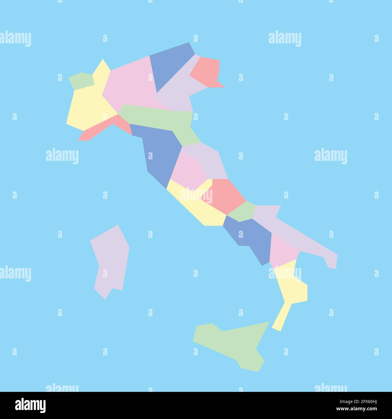 carte vectorielle de l'italie à étudier Illustration de Vecteur