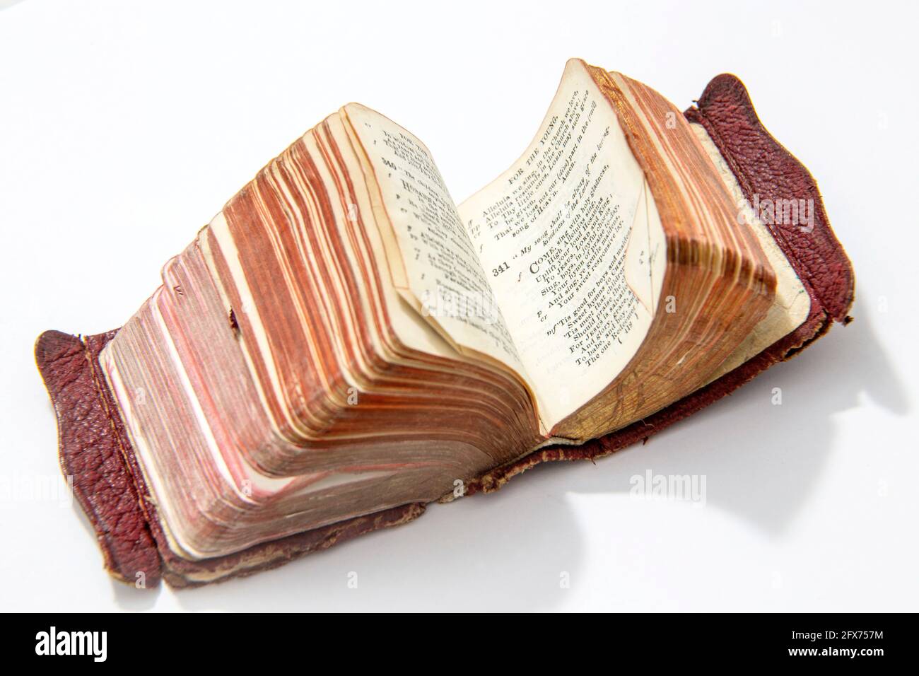 Antique miniature Book of Common Pryer and hymnes Ancient & Modern, Londres Banque D'Images