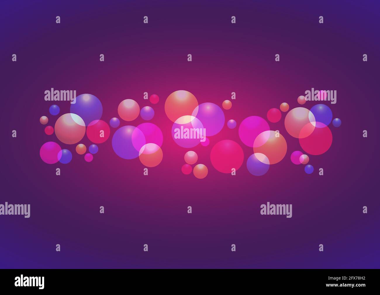 Vector Balloon Background, color Trend 2020, rose, violet et bleu Illustration de Vecteur