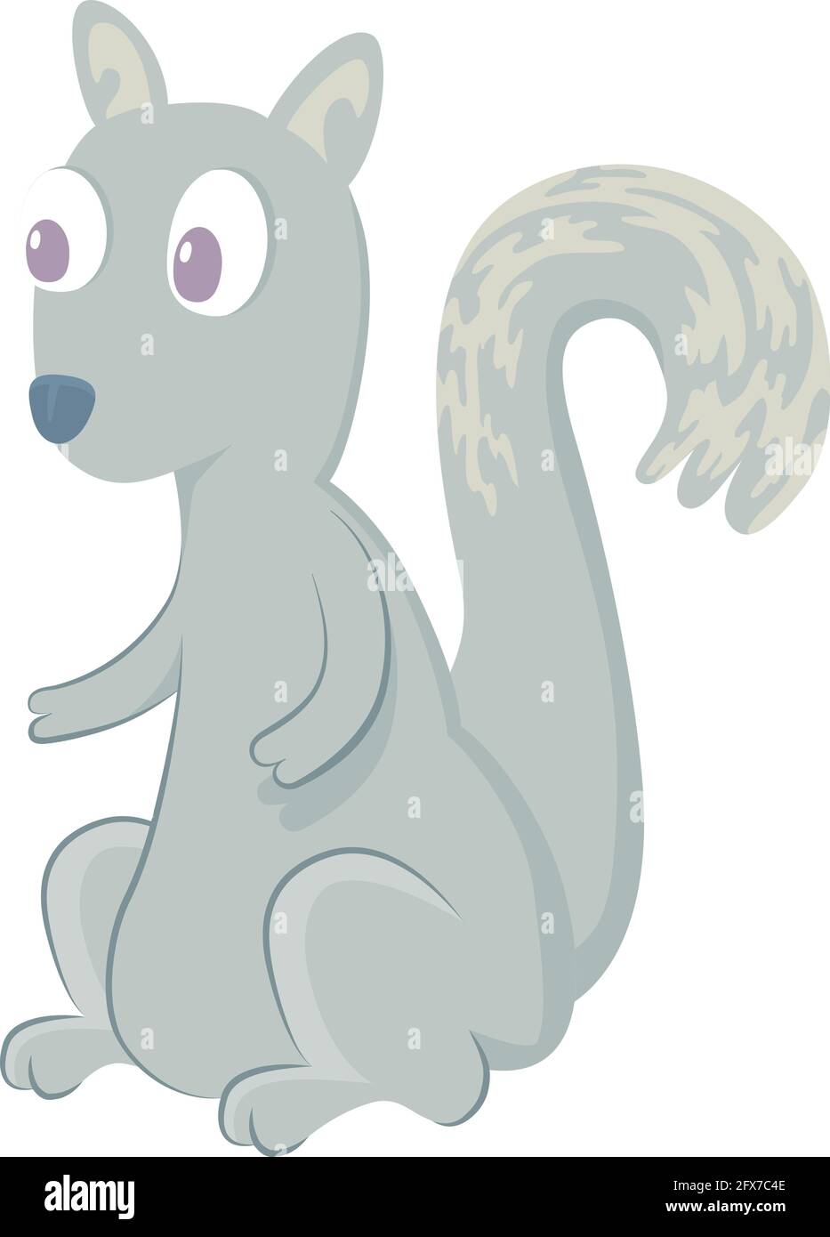 Illustration vectorielle d'un écureuil gris Illustration de Vecteur