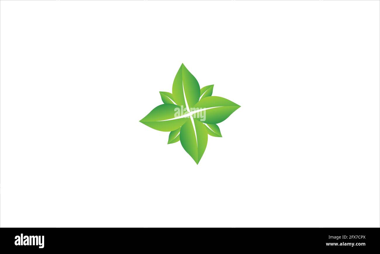 Vert arbre feuille écologie élément nature icône logo modèle vectoriel illustration Illustration de Vecteur