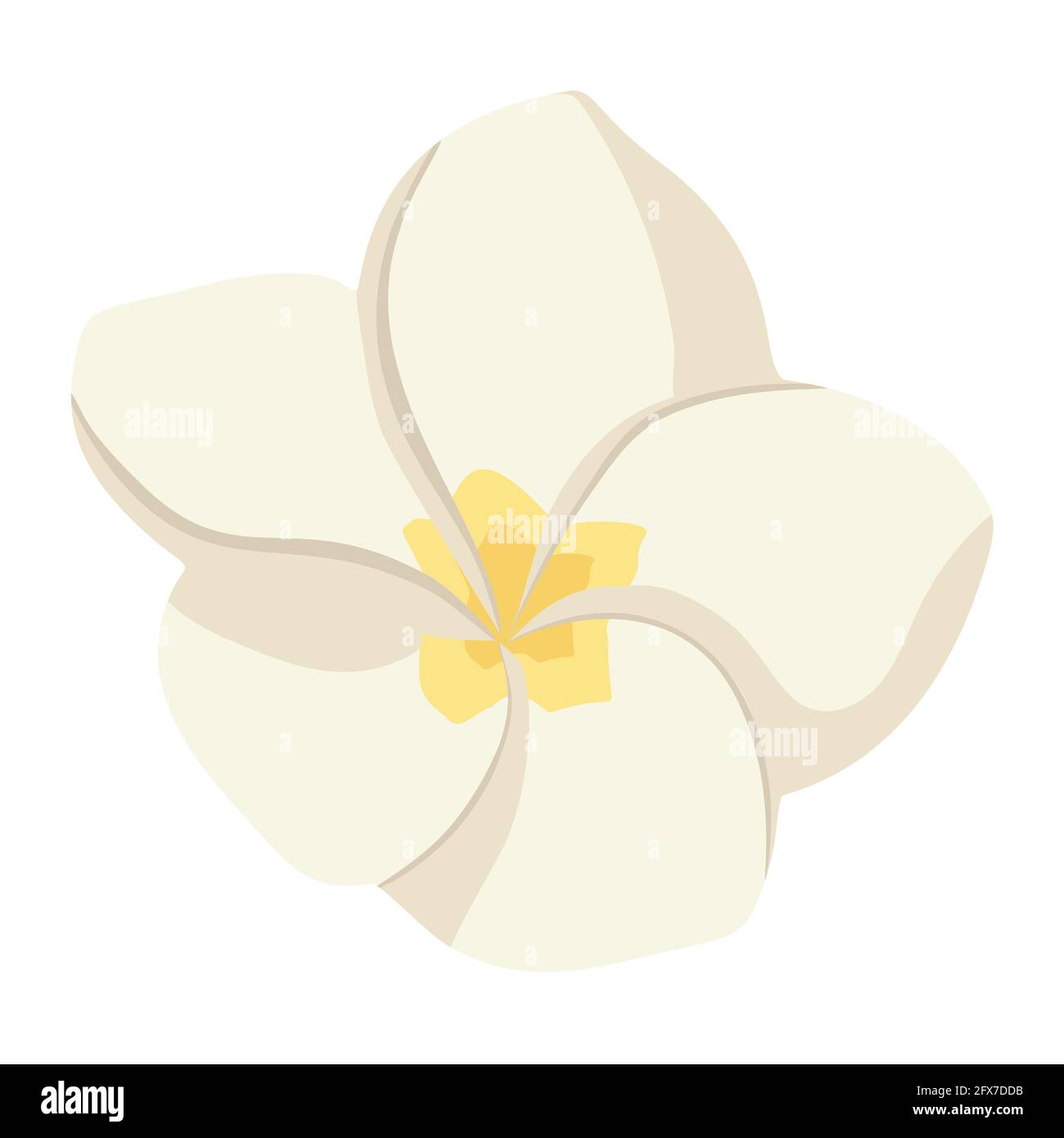 Icône en forme de fleur exotique. Modèle de fleurs tropicales frangipani pour logo, cosmétiques, spa, produits de soins de beauté, imprimés, autocollants Illustration de Vecteur