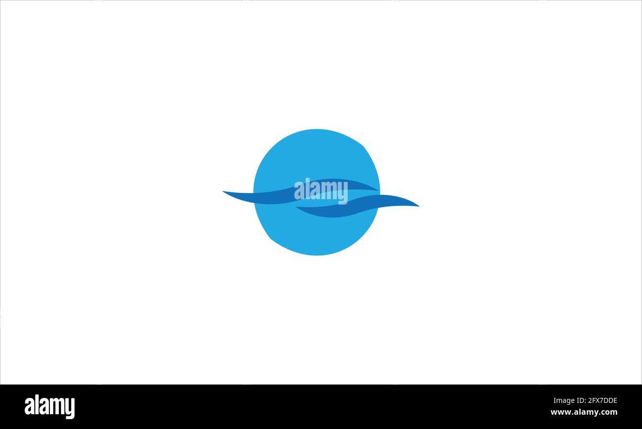 L'icône de l'onde de l'eau logo design illustration vectorielle Illustration de Vecteur