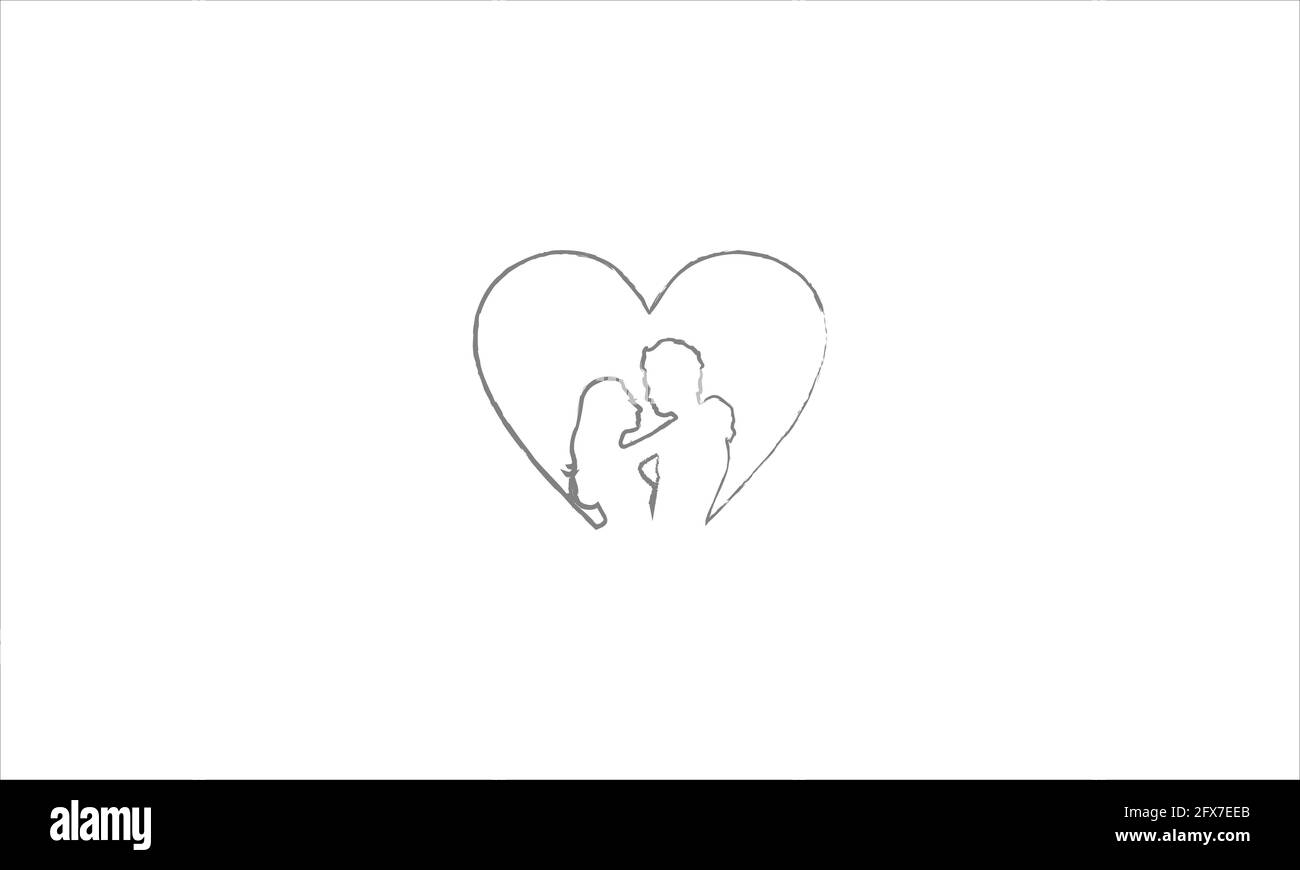 Dessin D Amour Couple Facile Couple in love icon vector vectors Banque de photographies et d'images à  haute résolution - Alamy