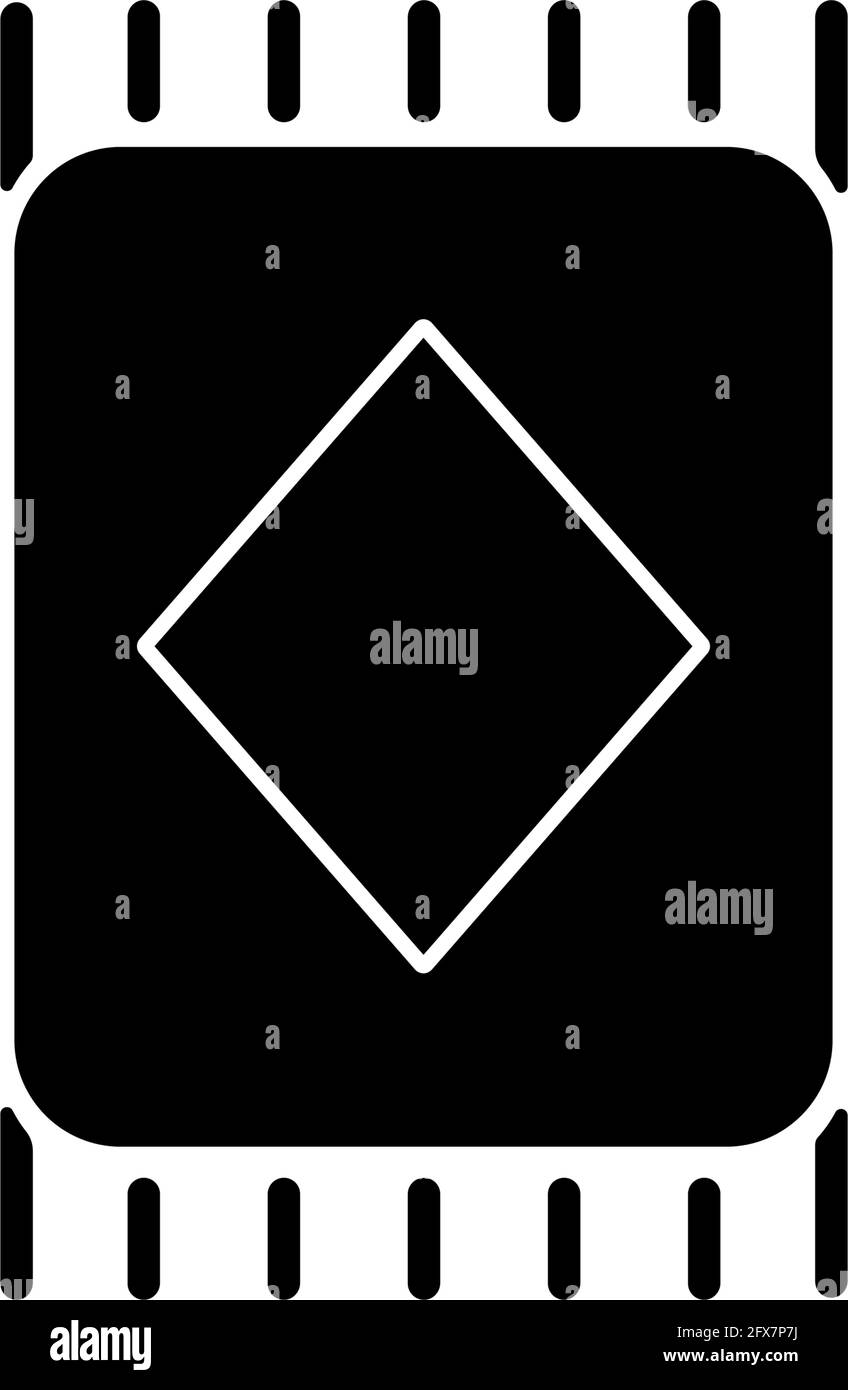 Icône de glyphe noir de tapis Illustration de Vecteur