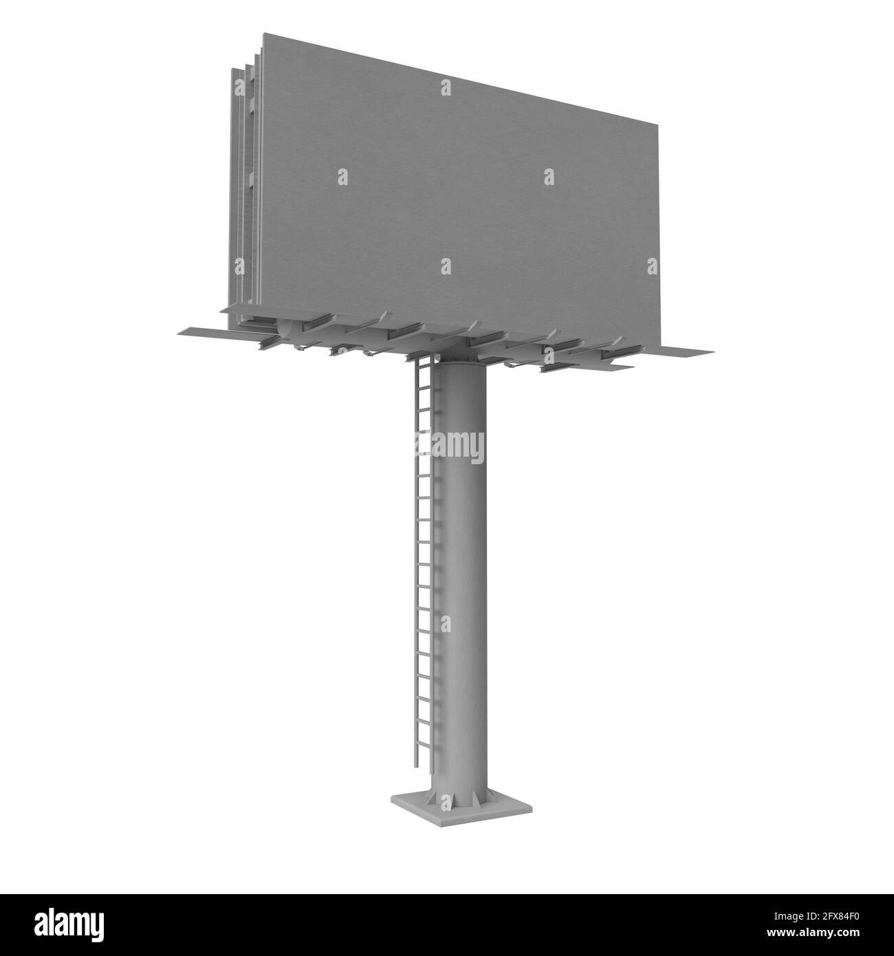 Panneau d'affichage vierge avec projecteur Banque D'Images