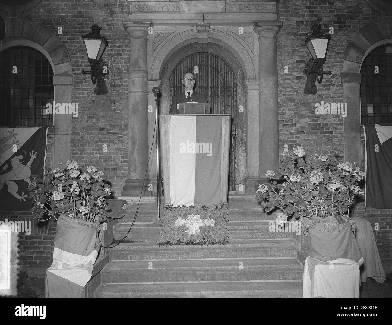Château de Nijenrode partie de l'Union suisse Voir aussi 52504 à 07, 2 août 1952, discours, pays-Bas, agence de presse du xxe siècle photo, nouvelles à retenir, documentaire, photographie historique 1945-1990, histoires visuelles, L'histoire humaine du XXe siècle, immortaliser des moments dans le temps Banque D'Images