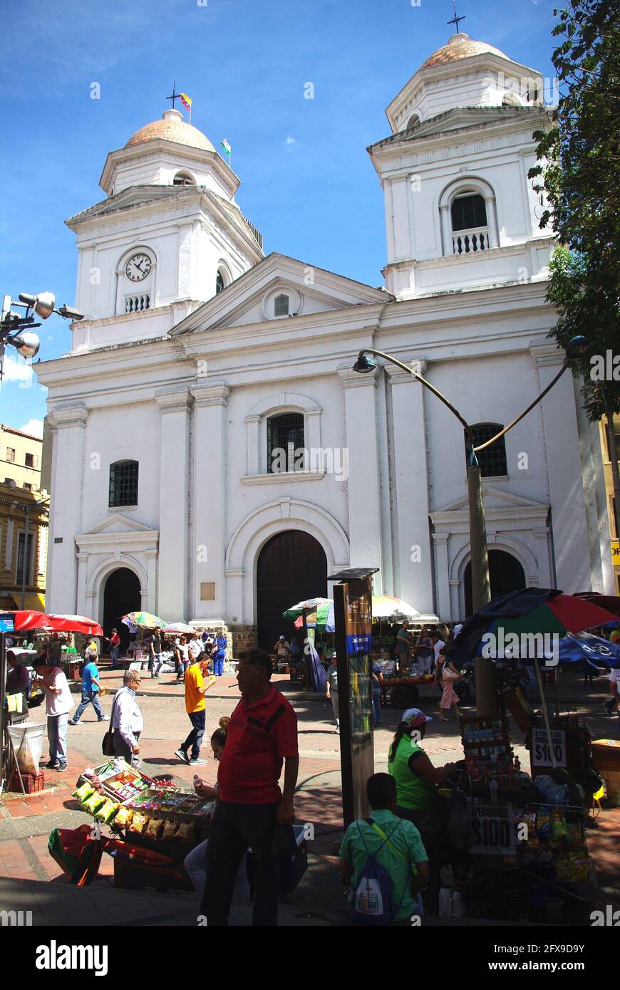 Iglesia de la Candelaria, Medellin, Colombie Banque D'Images