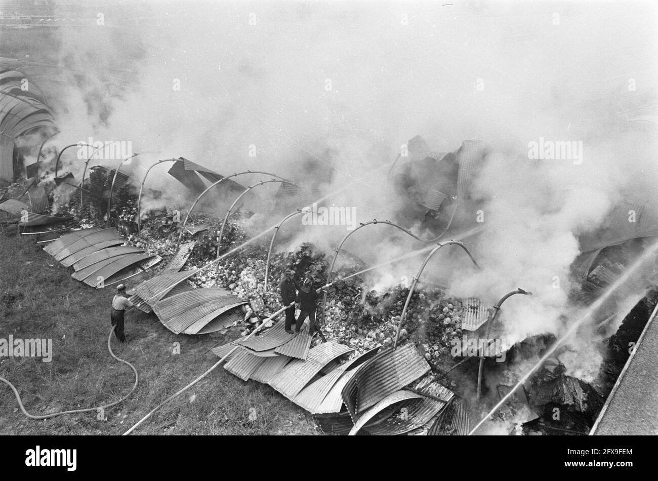 Incendies, domaines industriels, 31 juillet 1968, incendies, Domaines industriels, pays-Bas, agence de presse du XXe siècle photo, actualités à retenir, documentaire, photographie historique 1945-1990, histoires visuelles, L'histoire humaine du XXe siècle, immortaliser des moments dans le temps Banque D'Images