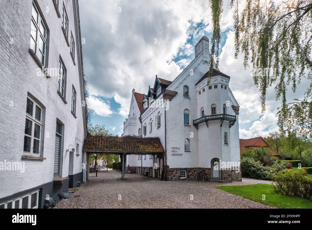 L'école secondaire de Ryslinge est la plus ancienne du Danemark Banque D'Images