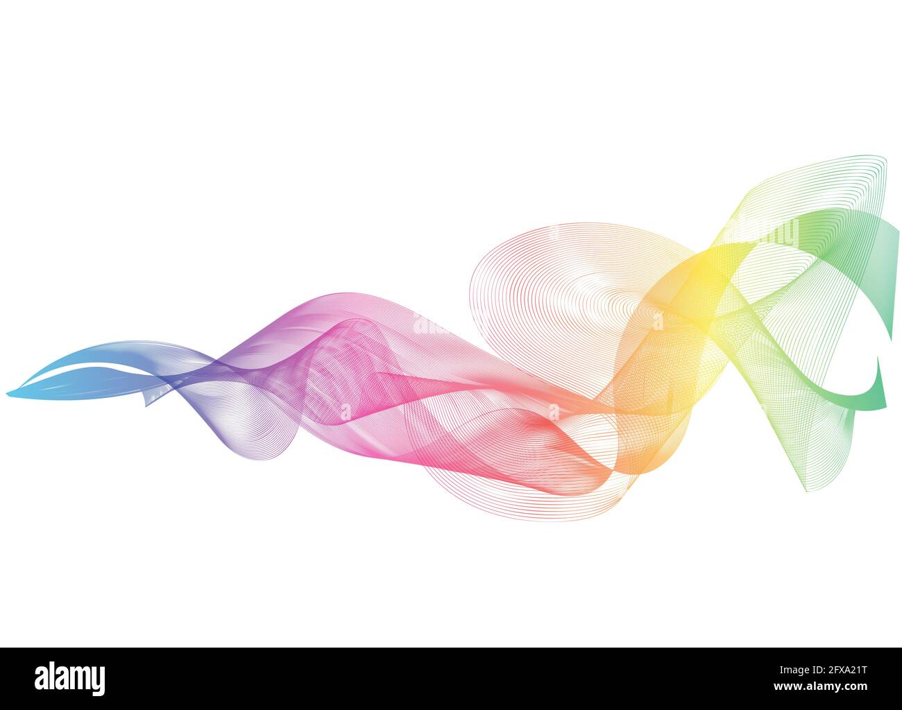 Résumé coloré Line Wave Background, abstrait espace polygonal faible poly sombre fond avec des points et des lignes de connexion structure Futurist Banque D'Images