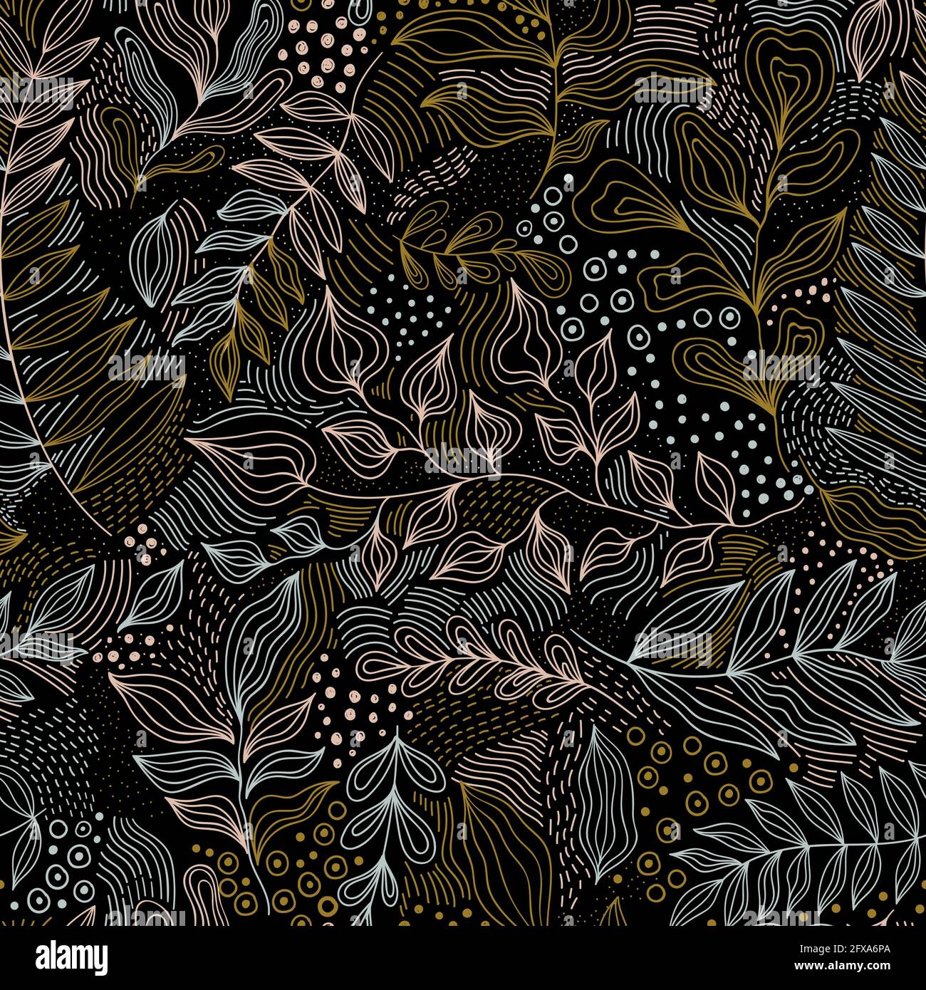 Motif fleuri abstrait sans couture.fond nature botanique vintage.Imprimer textile de mode. Illustration de Vecteur
