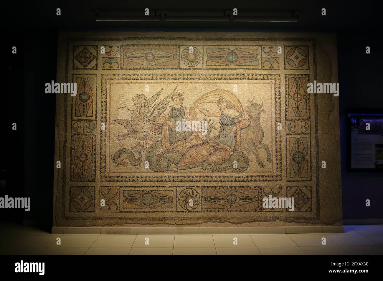 Musée de la mosaïque de Gaziantep Zeugma, une des plus grandes collections de mosaïques romaines du monde. Banque D'Images