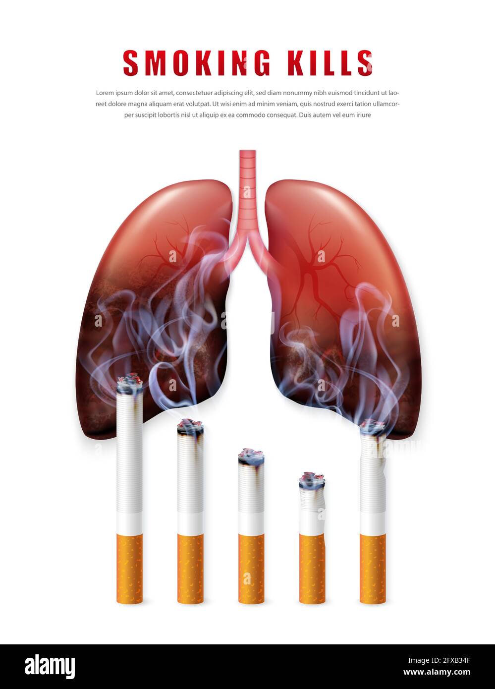 Campagne arrêter de fumer illustration pas de cigarette pour la santé ...