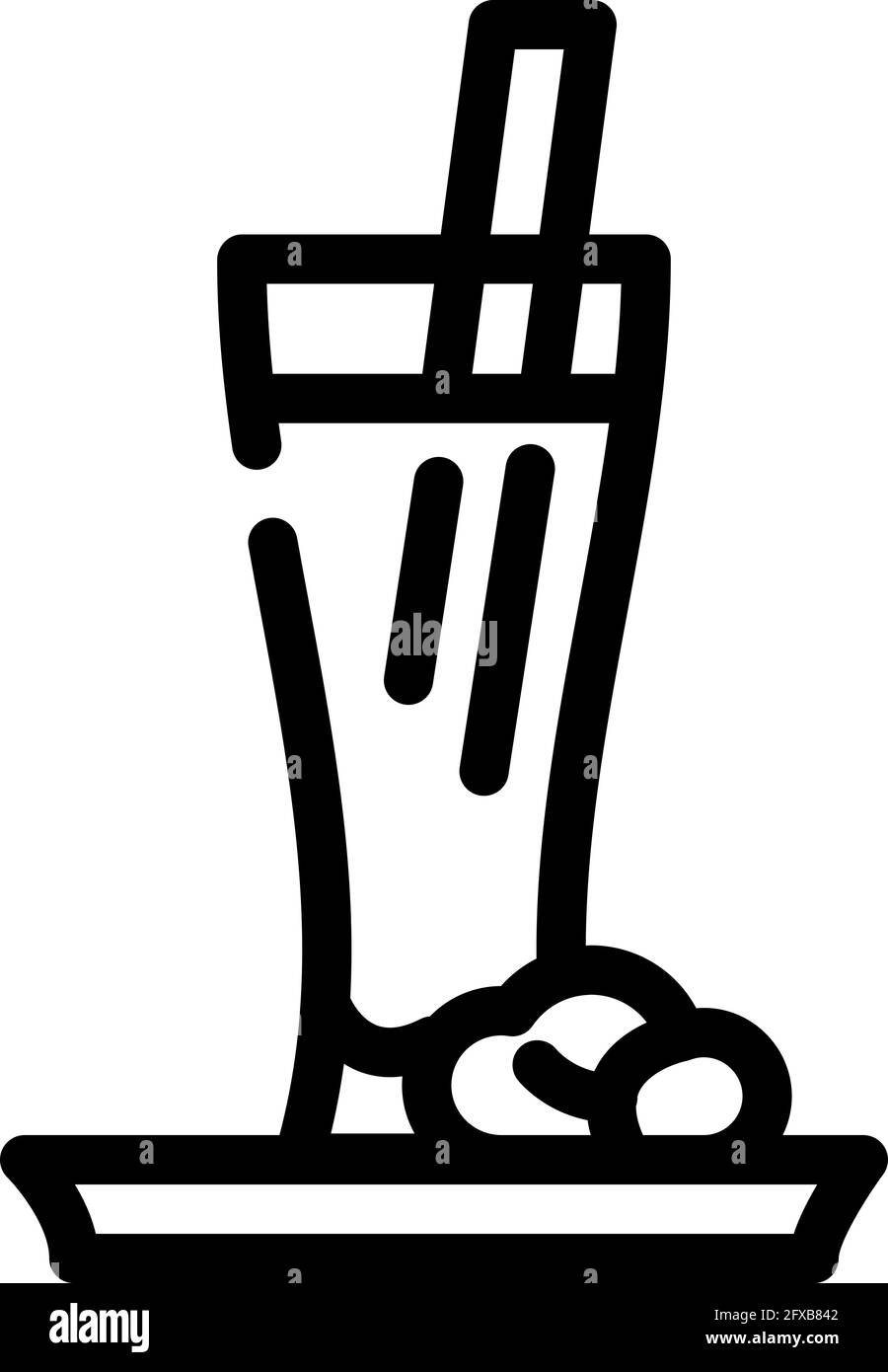 drapeau espagne icône de ligne illustration vectorielle Illustration de Vecteur