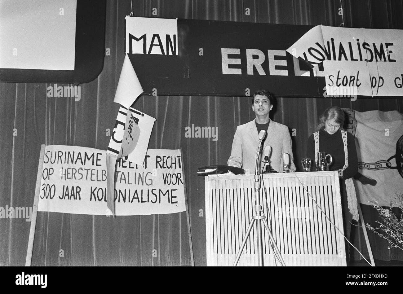 J. Barbossa (Guinée-Bissau / Guinée portugaise), 20 mars 1971, manifestations, bannières, Discours, pays-Bas, photo de l'agence de presse du XXe siècle, nouvelles à retenir, documentaire, photographie historique 1945-1990, histoires visuelles, L'histoire humaine du XXe siècle, immortaliser des moments dans le temps Banque D'Images