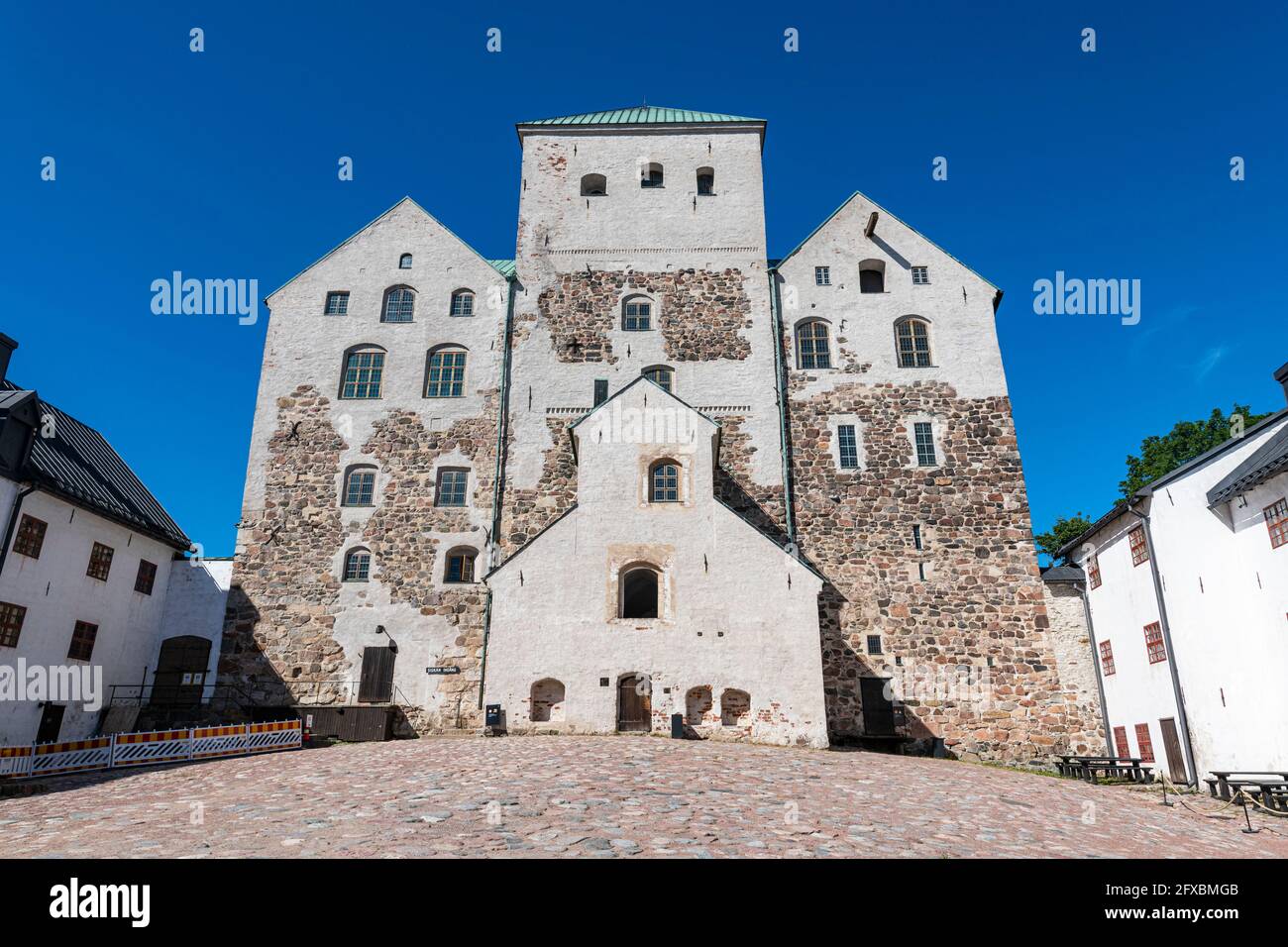 Finlande, Turku, entrée du château de Turku Banque D'Images