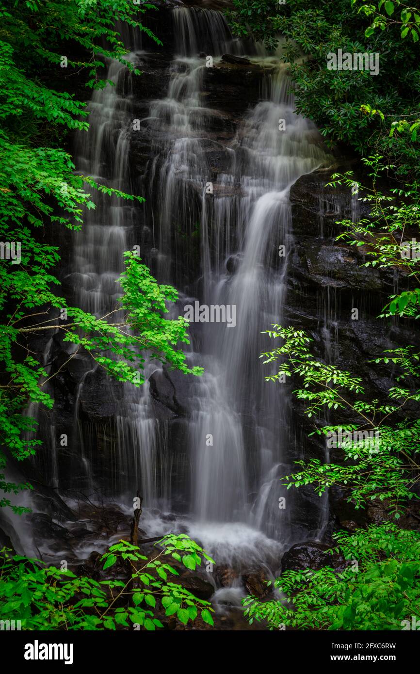SOCO Falls situé dans l'ouest de la Caroline du Nord Banque D'Images