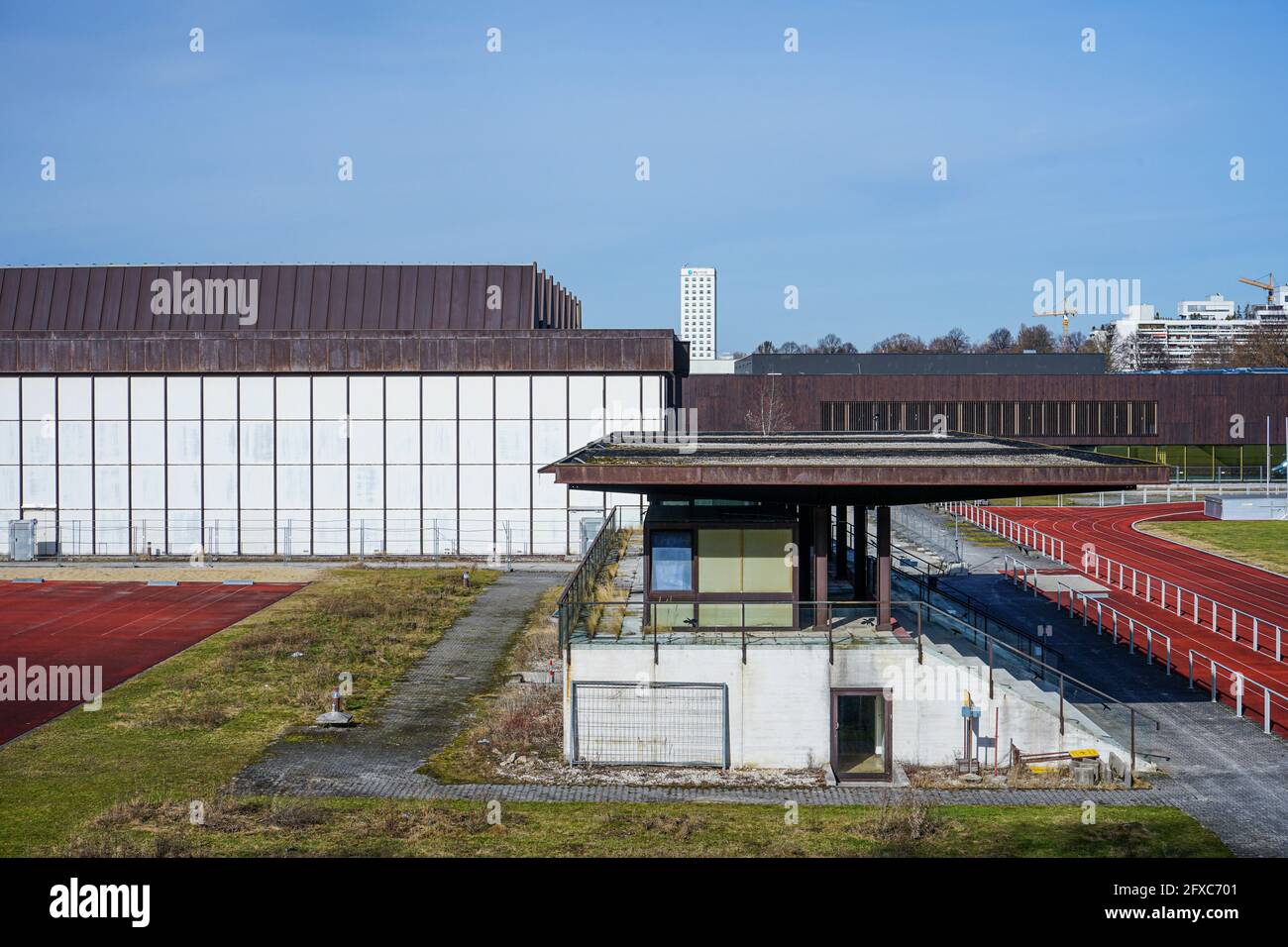 Zentraler Hochschulsport München (ZHS), TUM Campus im Olympiapark. Faculté des sciences du sport et de la santé. Banque D'Images