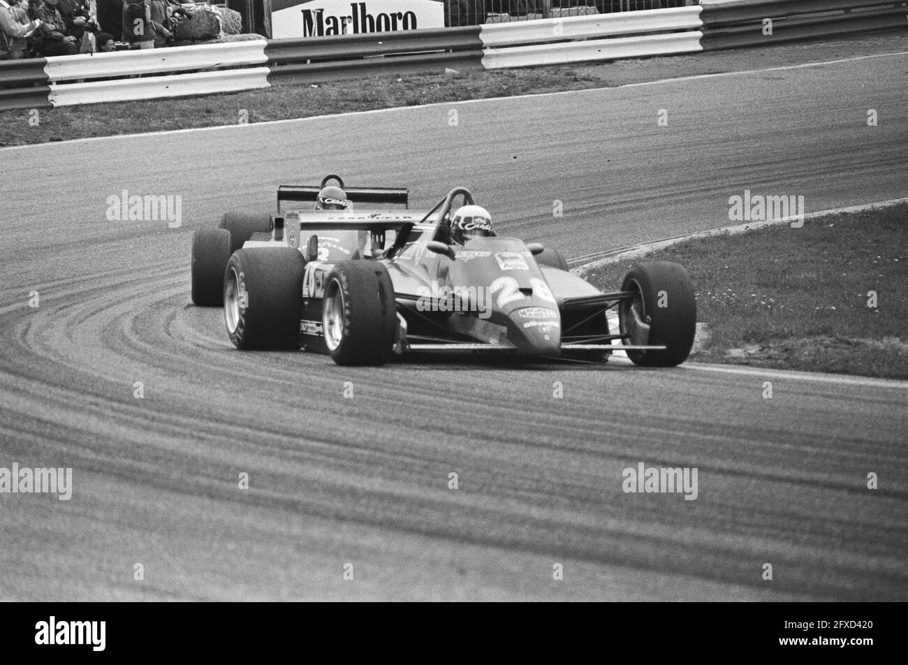 Pironi et Alboreto au Grand Prix des pays-Bas 1982 Banque D'Images
