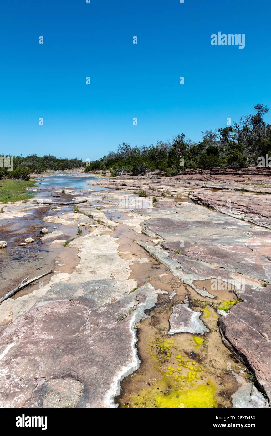 Polander Creek, comté de Gillespie, près de Fredericksburg, Texas, États-Unis, Par James D Coppinger/Dembinsky photo Assoc Banque D'Images