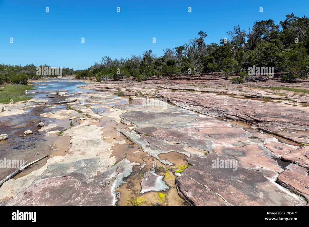 Polander Creek, comté de Gillespie, près de Fredericksburg, Texas, États-Unis, Par James D Coppinger/Dembinsky photo Assoc Banque D'Images