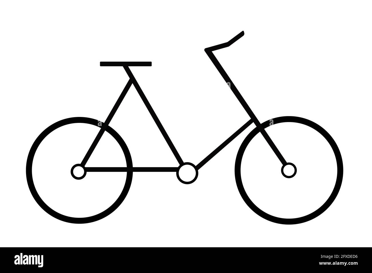 Illustration graphique d'une icône de vélo à utiliser comme icône, logo ou décoration de Web Banque D'Images