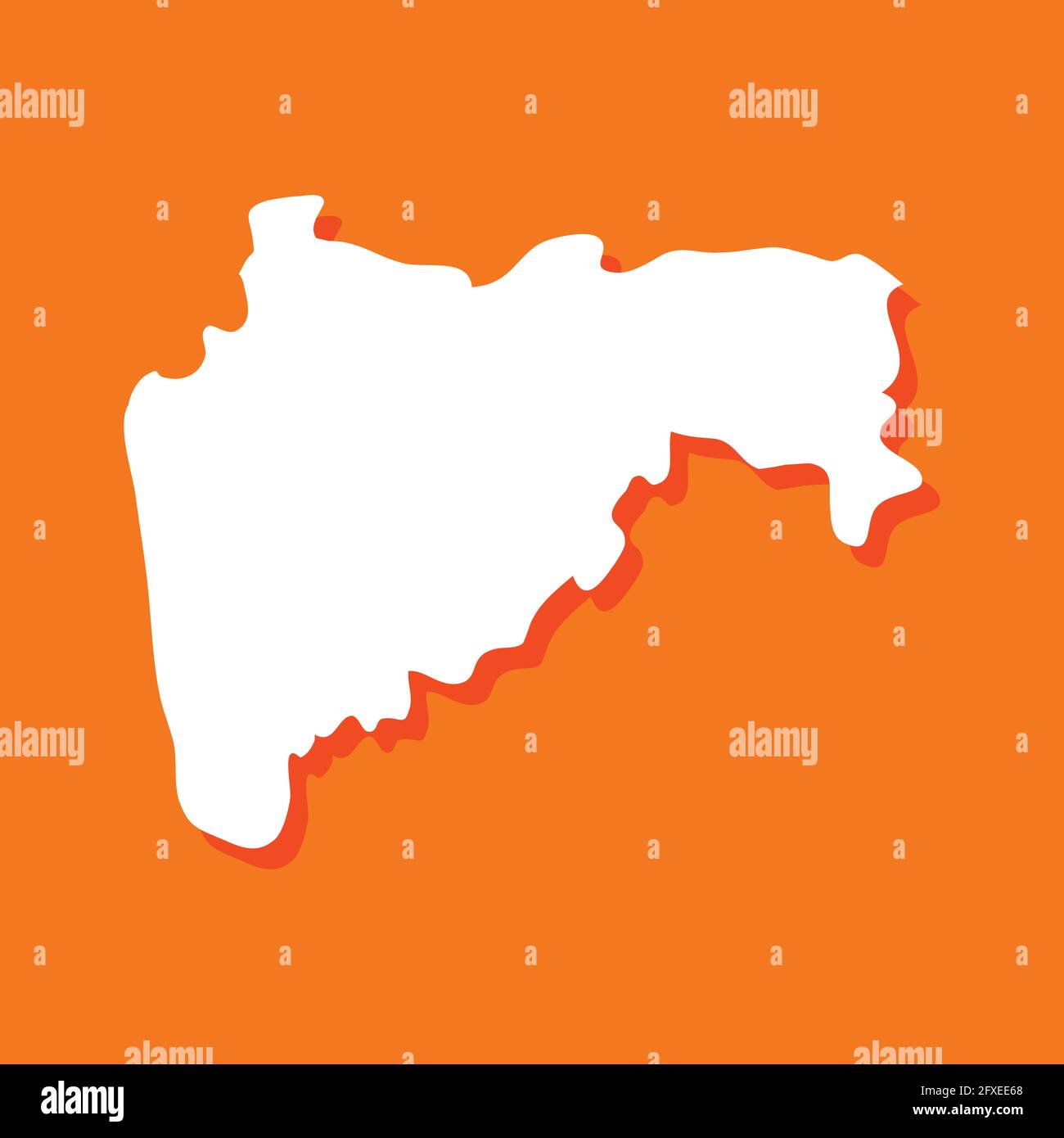 Carte de Maharashtra Illustration de Vecteur