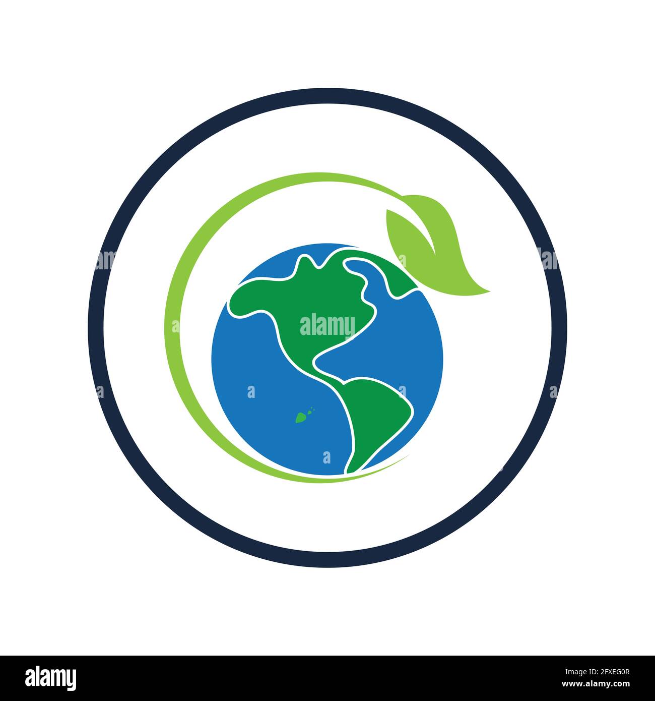 modèle d'illustration du logo happy earth day Illustration de Vecteur
