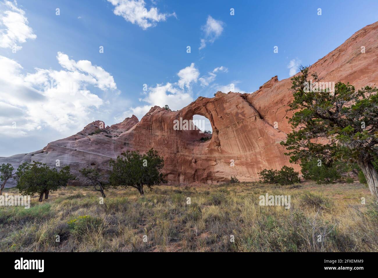 Window Rock Arizona sur Navajo Reservation II Banque D'Images