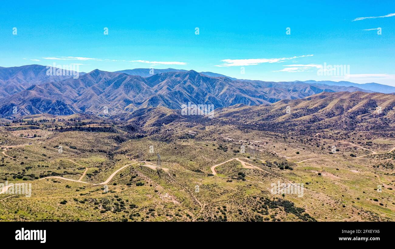 Vue aérienne des montagnes de Californie à Julian, Californie Banque D'Images