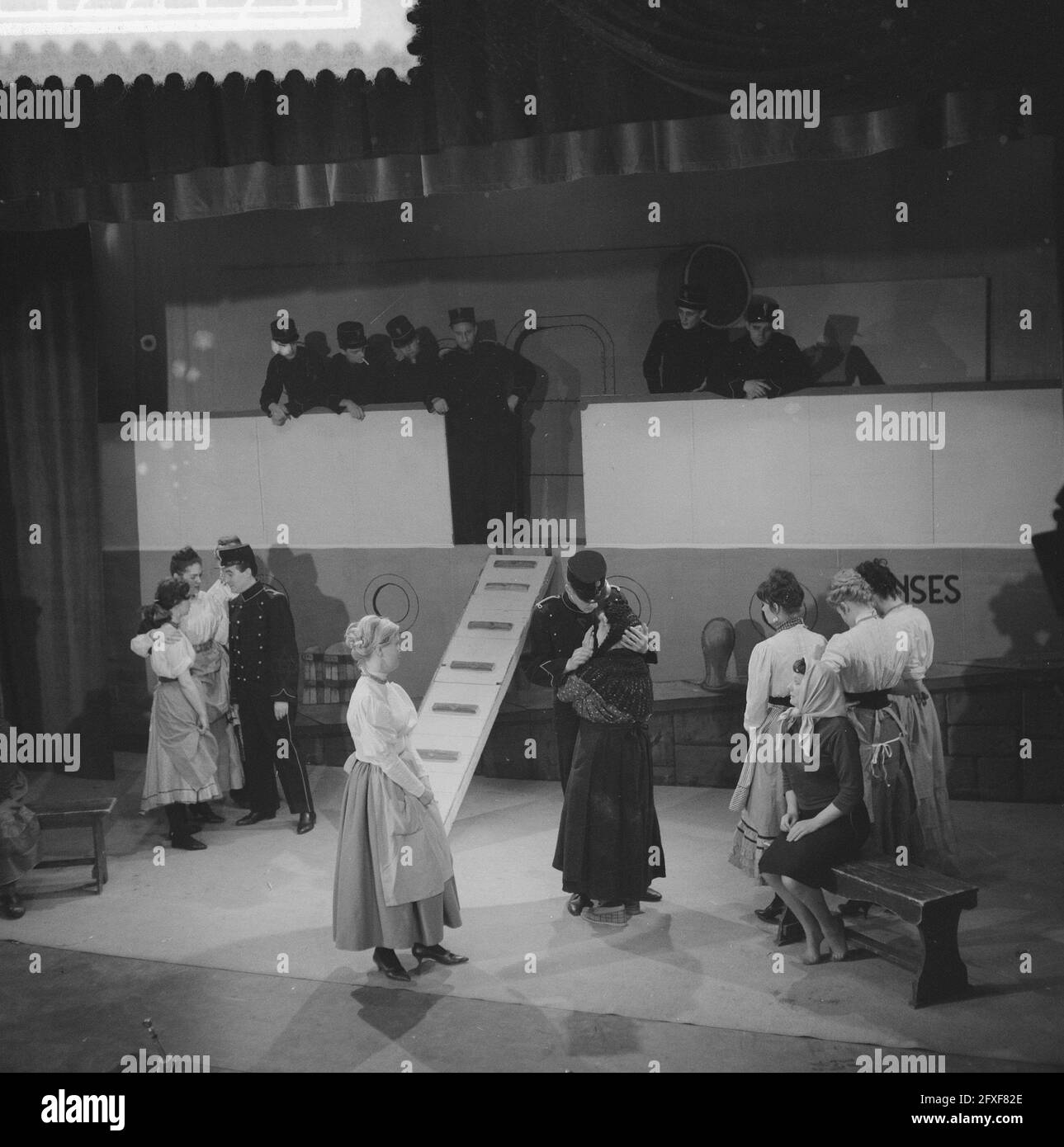 Performances TV des Jantjes. Départ des Jantjes, le 13 mars 1961, spectacles télévisés, départs, Pays-Bas, Agence de presse du XXe siècle photo, nouvelles à retenir, documentaire, photographie historique 1945-1990, histoires visuelles, L'histoire humaine du XXe siècle, immortaliser des moments dans le temps Banque D'Images