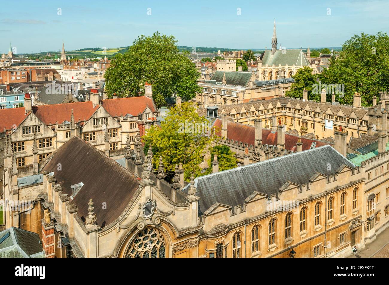 Brasenose College de St Mary's Tower, Oxford, Oxfordshire, Angleterre Banque D'Images