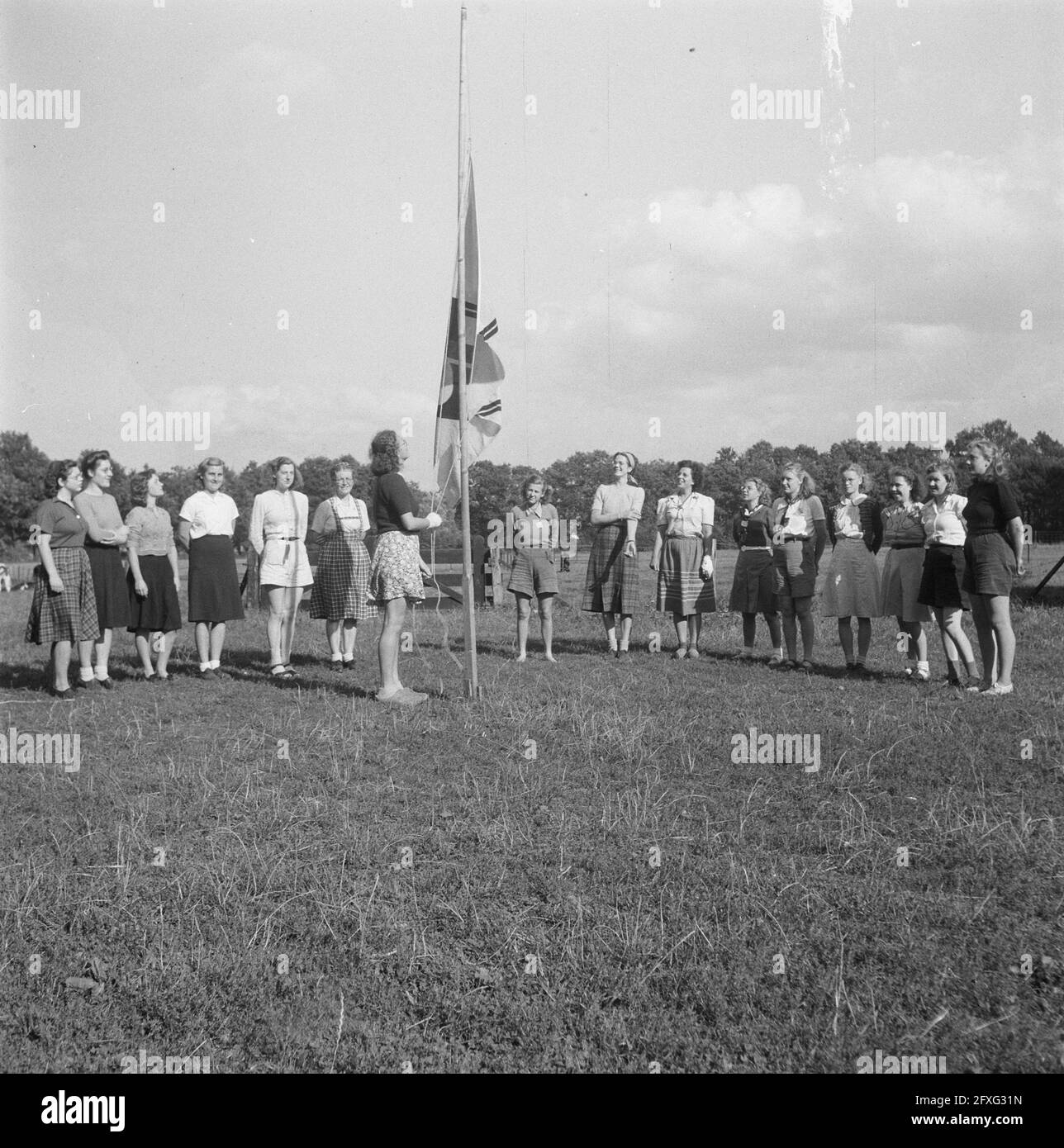 VCJC-camp Vorden, le 24 août 1948, pays-Bas, Agence de presse du XXe siècle photo, nouvelles à retenir, documentaire, photographie historique 1945-1990, histoires visuelles, L'histoire humaine du XXe siècle, immortaliser des moments dans le temps Banque D'Images