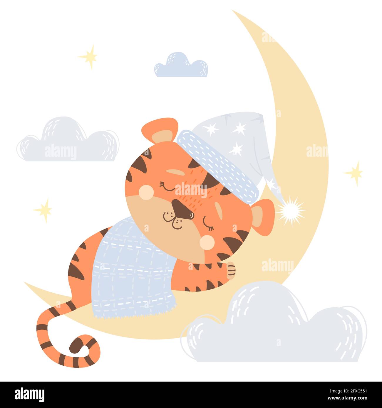 Baby Boy Sleep On Moon Banque D Image Et Photos Alamy