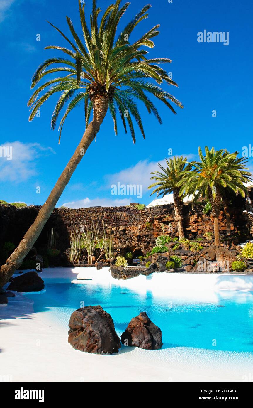 Espagne. Îles Canaries. Lanzarote. Los Jameos Del Agua de l'artiste Cesar Manrique. Banque D'Images