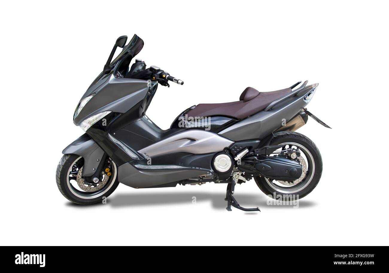 Grand scooter de luxe isolé sur fond blanc Banque D'Images