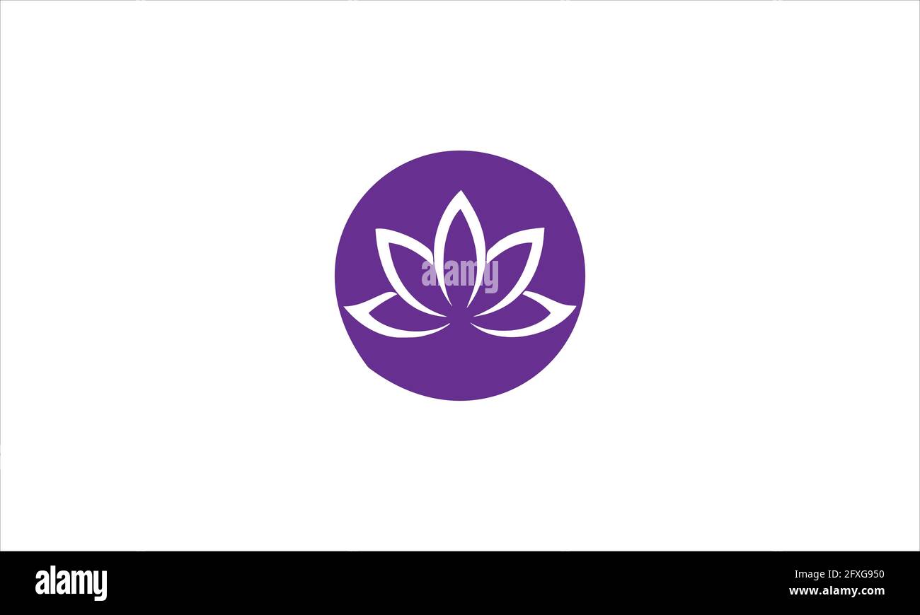 Vecteur de beauté des fleurs de lotus design logo icône Modèle Illustration de Vecteur