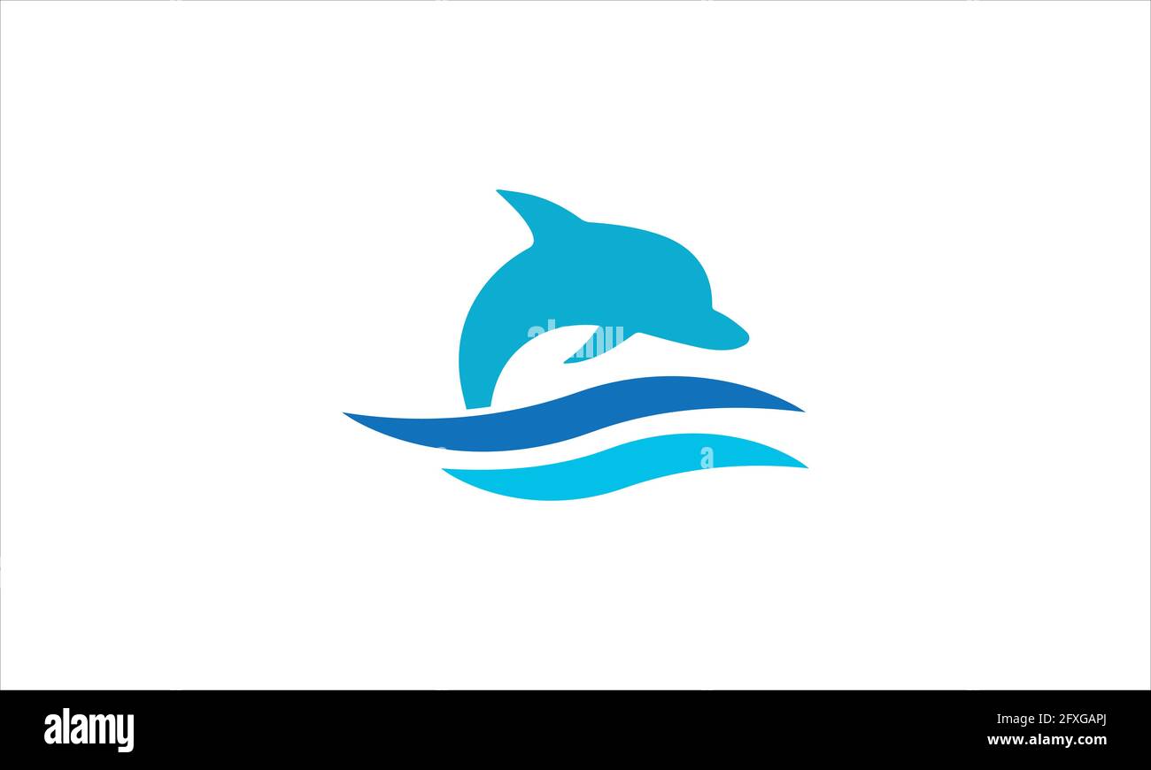 Modèle de logo Dolphin illustration d'icône vectorielle Illustration de Vecteur
