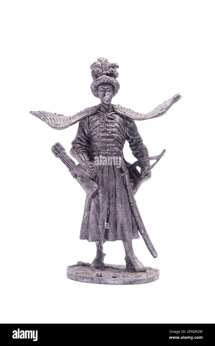 Soldat en étan Chevaler Templer à collectonner Porte-étendard 54 mm
