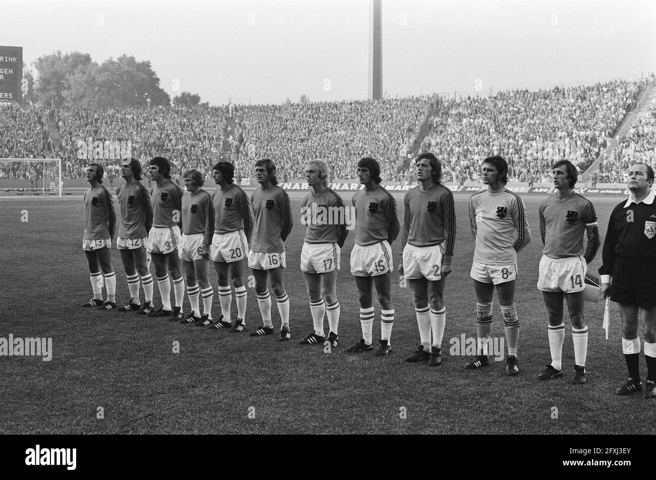 Coupe du monde 74, pays-Bas contre l'Argentine 4-0; non 8, 10 équipe nationale néerlandaise, 26 juin 1974, équipes, sports, Football, championnats du monde, pays-Bas, agence de presse du XXe siècle photo, news to remember, documentaire, photographie historique 1945-1990, histoires visuelles, L'histoire humaine du XXe siècle, immortaliser des moments dans le temps Banque D'Images