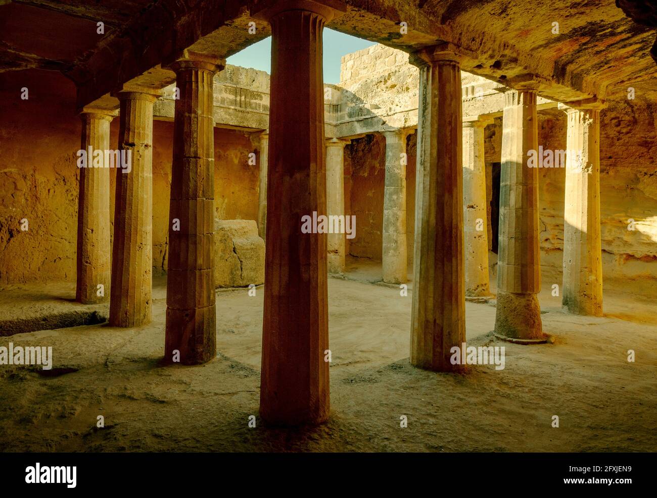 Tombes des rois à Paphos, Chypre Banque D'Images